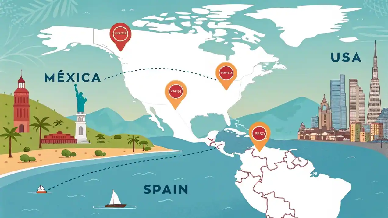 US map highlighting different regions showing how ads adapt culturally to each market segment