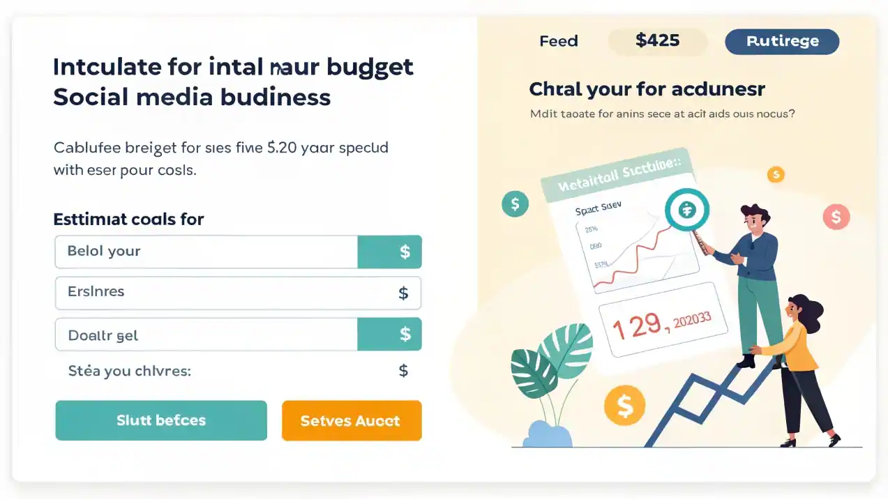 Interactive module for business owners to calculate their initial social media advertising budget