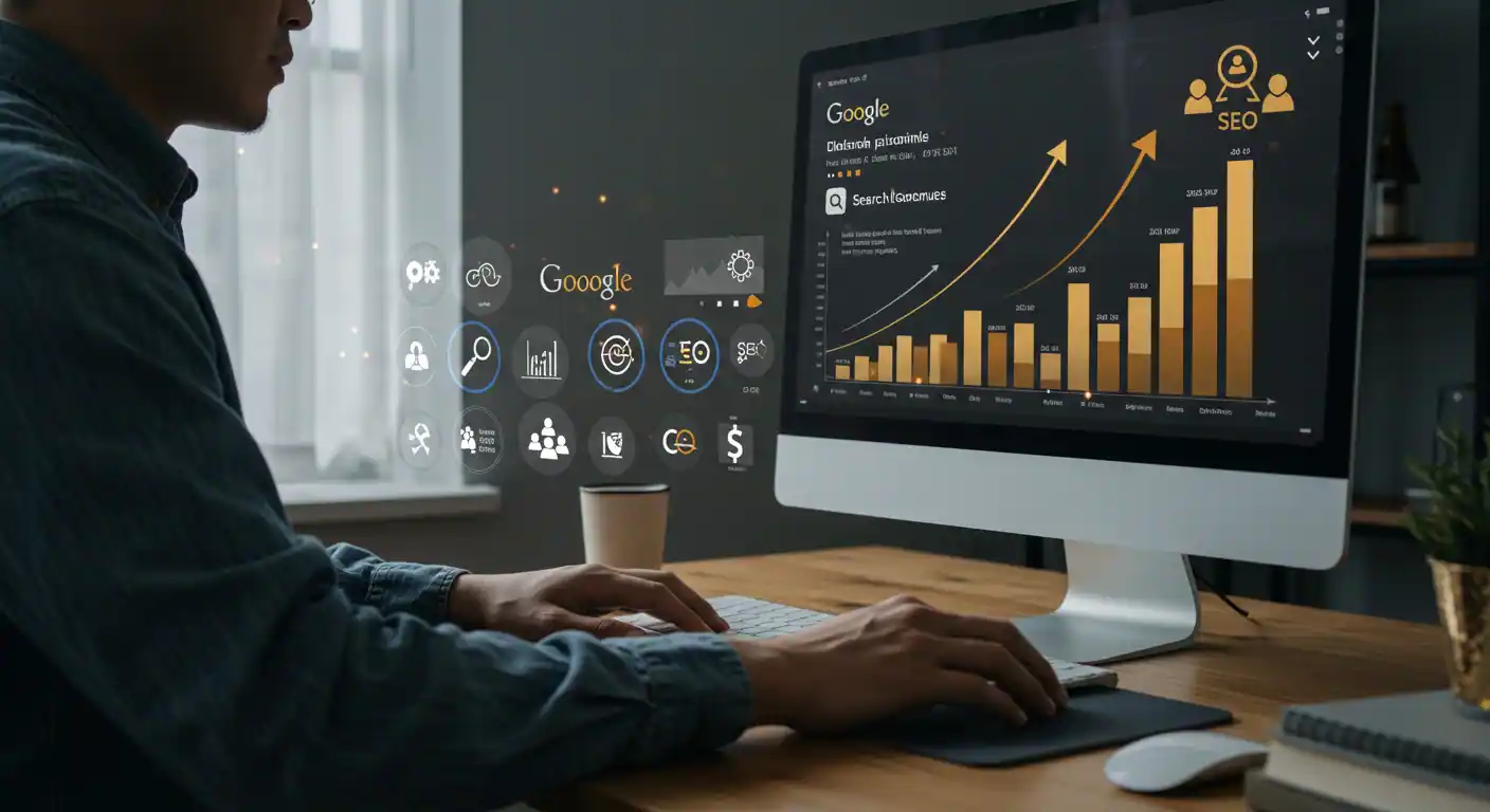 Small business owner implementing effective local SEO strategies showing measurable traffic growth results